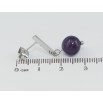Серьги Xuping TTM Stainless Steel цвет Родий пусеты Подвески с сиреневыми бусинами фото №2 Серьги Xuping TTM Stainless Steel цвет Родий пусеты Подвески с сиреневыми бусинами фото №2