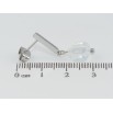 Серьги Xuping TTM Stainless Steel цвет Родий пусеты Подвески с прозрачными бусинами фото №2