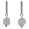 Серьги Xuping TTM Stainless Steel цвет Родий пусеты Подвески с прозрачными бусинами фото №3