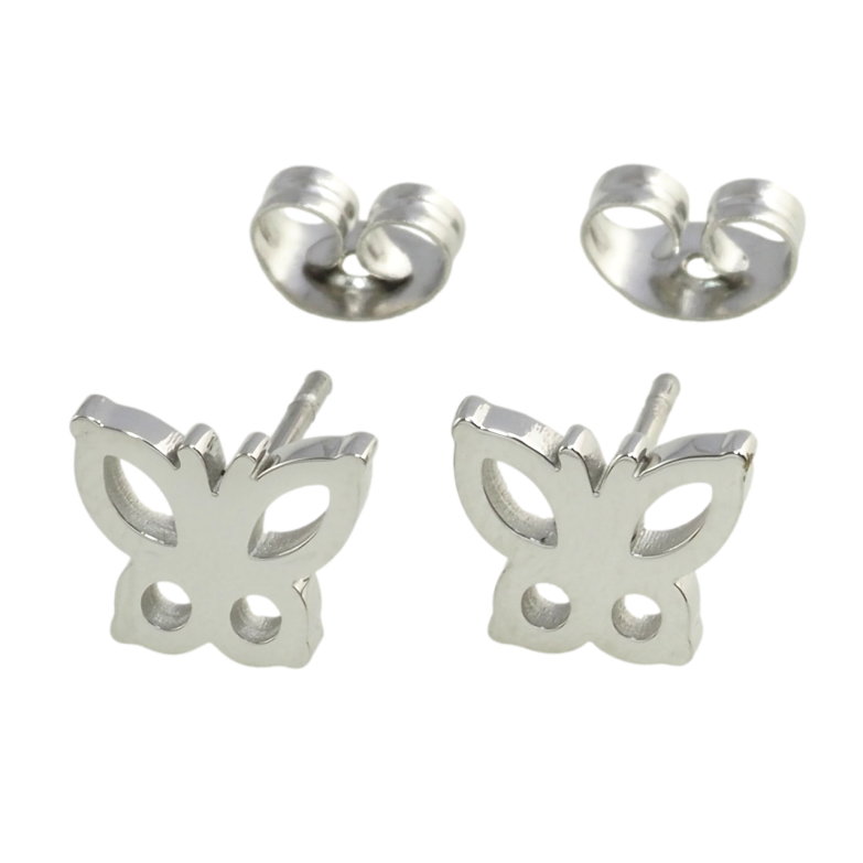 Серьги Xuping TTM Stainless Steel цвет Родий пусеты Бабочки фото №1 Серьги Xuping TTM Stainless Steel цвет Родий пусеты Бабочки фото №1