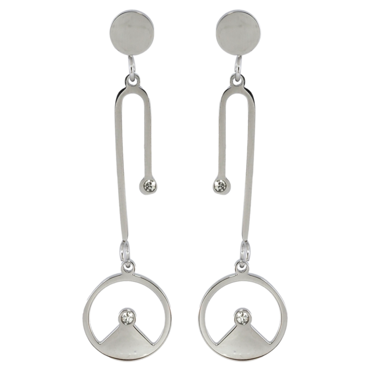 Серьги Xuping TTM Stainless Steel цвет Родий пусеты Декоративные подвески фото №21
