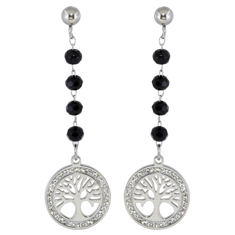 Серьги Xuping TTM Stainless Steel цвет Родий пусеты Древо жизни фото №2 Серьги Xuping TTM Stainless Steel цвет Родий пусеты Древо жизни фото №2