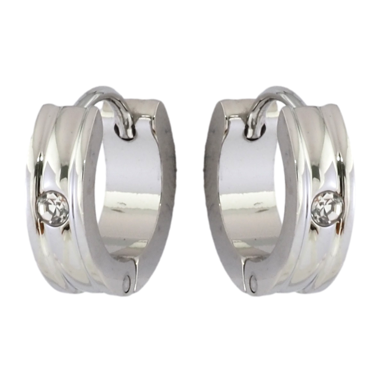Сережки Xuping TTM Stainless Steel колір Родій колечка Вставка цирконій фото №4 Сережки Xuping TTM Stainless Steel колір Родій колечка Вставка цирконій фото №4