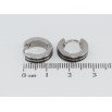 Серьги Xuping TTM Stainless Steel цвет Родий колечки Полосатый узор черными вставками фото №2 Серьги Xuping TTM Stainless Steel цвет Родий колечки Полосатый узор черными вставками фото №2