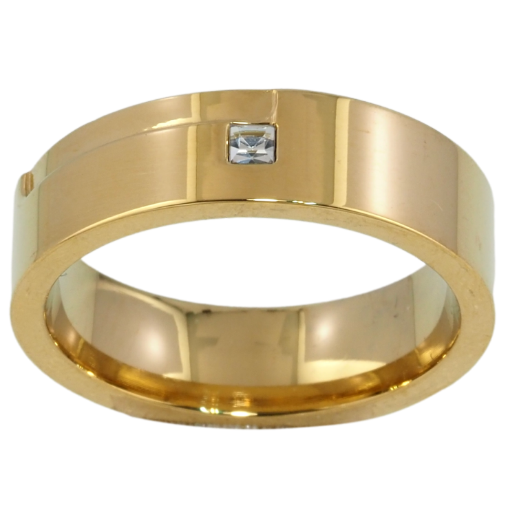 Кольцо Xuping TTM Stainless Steel Цвет 14К Вставка цирконий, шир. 6мм фото №7 Кольцо Xuping TTM Stainless Steel Цвет 14К Вставка цирконий, шир. 6мм фото №7