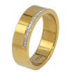 Кольцо Xuping TTM Stainless Steel Цвет 14К Дорожка циркония, шир. 6мм фото №2 Кольцо Xuping TTM Stainless Steel Цвет 14К Дорожка циркония, шир. 6мм фото №2