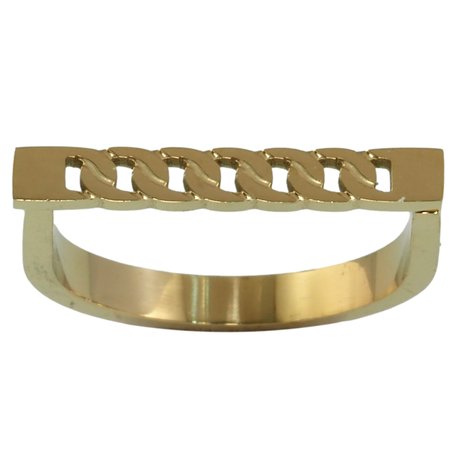 Кольцо Xuping TTM Stainless Steel Цвет 14К Узор цепочка фото №1 Кольцо Xuping TTM Stainless Steel Цвет 14К Узор цепочка фото №1