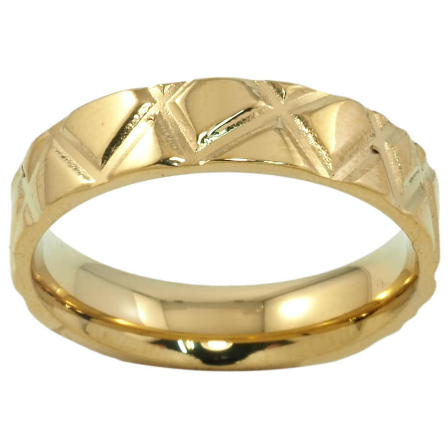 Кольцо Xuping TTM Stainless Steel Цвет 14К Декоративный узор, шир. 5мм фото №1 Кольцо Xuping TTM Stainless Steel Цвет 14К Декоративный узор, шир. 5мм фото №1