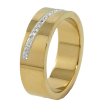 Каблучка Xuping TTM Stainless Steel Колір 14К «Доріжка цирконію, шир. 6.5мм» фото №2 Каблучка Xuping TTM Stainless Steel Колір 14К «Доріжка цирконію, шир. 6.5мм» фото №2
