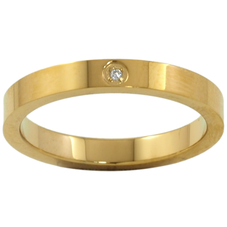 Каблучка Xuping TTM Stainless Steel Колір 14К «Вставка цирконій, шир. 3мм» фото №23