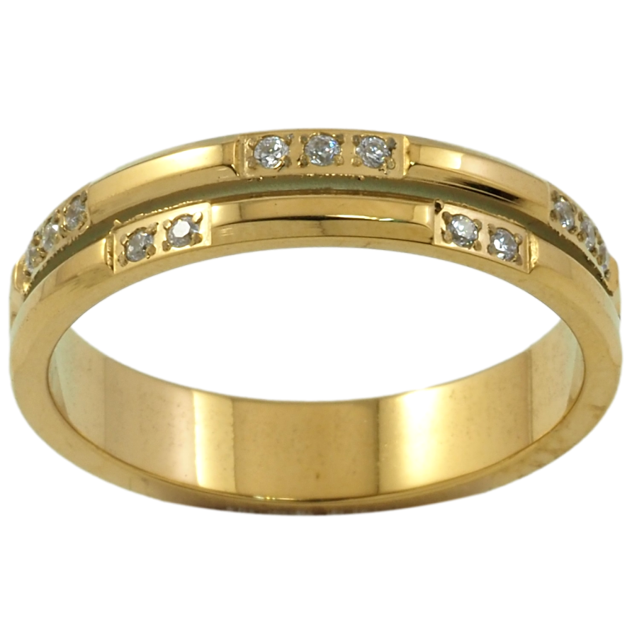Кольцо Xuping TTM Stainless Steel Цвет 14К Узор с цирконием фото №1 Кольцо Xuping TTM Stainless Steel Цвет 14К Узор с цирконием фото №1
