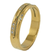 Кольцо Xuping TTM Stainless Steel Цвет 14К Узор с цирконием фото №2 Кольцо Xuping TTM Stainless Steel Цвет 14К Узор с цирконием фото №2