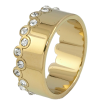 Кольцо Xuping TTM Stainless Steel Цвет 14К Узор с цирконием фото №2 Кольцо Xuping TTM Stainless Steel Цвет 14К Узор с цирконием фото №2