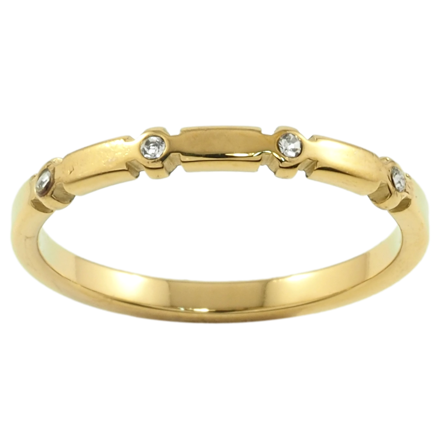 Кольцо Xuping TTM Stainless Steel Цвет 14К Узор с цирконием фото №1 Кольцо Xuping TTM Stainless Steel Цвет 14К Узор с цирконием фото №1