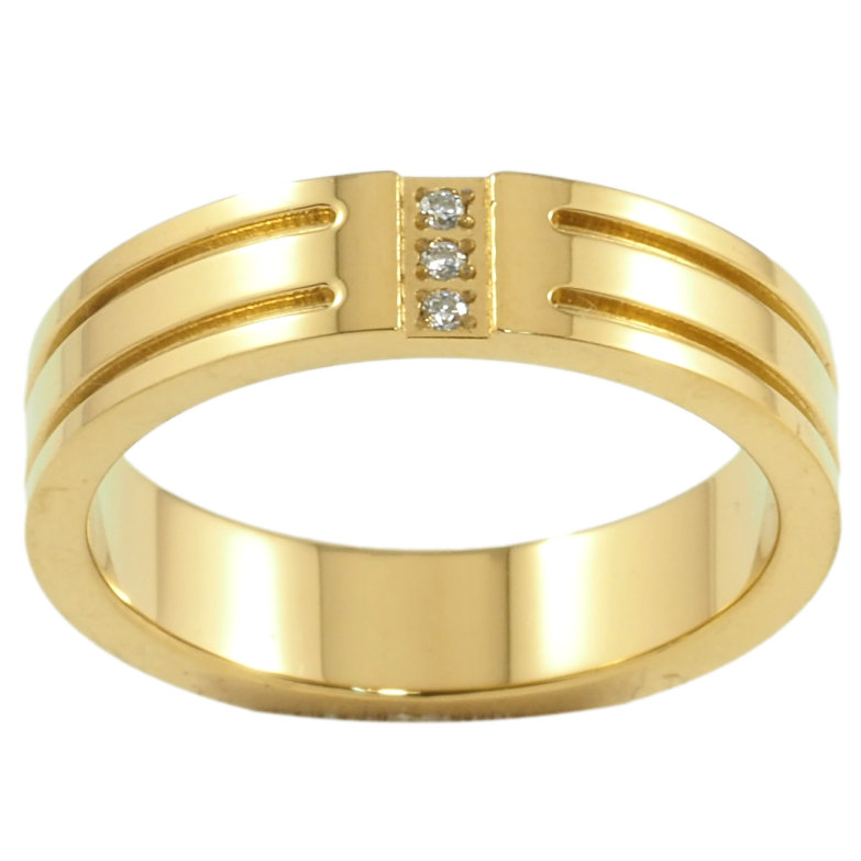 Каблучка Xuping TTM Stainless Steel Колір 14К «Візерунок з цирконієм, шир. 5мм» фото №8 Каблучка Xuping TTM Stainless Steel Колір 14К «Візерунок з цирконієм, шир. 5мм» фото №8
