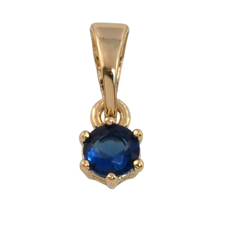 Кулон Xuping Позолота 18K Синій фіаніт, ø 4мм» для ланцюжка до 5мм фото №20 Кулон Xuping Позолота 18K Синій фіаніт, ø 4мм» для ланцюжка до 5мм фото №20