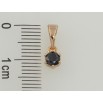 Кулон Xuping Позолота 18K Чорний фіаніт, ø 4мм» для ланцюжка до 5мм фото №2