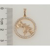 Кулон Xuping Позолота 18K Колечко с цирконием Ведьма на метле для цепочки до 5мм фото №2 Кулон Xuping Позолота 18K Колечко с цирконием Ведьма на метле для цепочки до 5мм фото №2