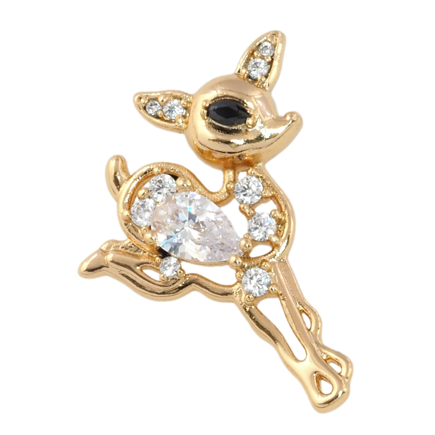 Кулон Xuping Позолота 18K Олененок с цирконием для цепочки до 3мм фото №1 Кулон Xuping Позолота 18K Олененок с цирконием для цепочки до 3мм фото №1
