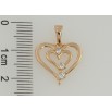 Кулон Xuping Позолота 18K Сердечко с цирконием для цепочки до 5мм фото №2