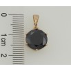 Кулон Xuping Позолота 18K Черный фианит, ø 10мм для цепочки до 5мм фото №2 Кулон Xuping Позолота 18K Черный фианит, ø 10мм для цепочки до 5мм фото №2