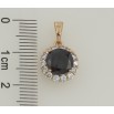 Кулон Xuping Позолота 18K Черный фианит в обрамлении циркония для цепочки до 5мм фото №2