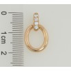 Кулон Xuping Позолота 18K «Овал з цирконієм» для ланцюжка до 2 мм фото №2