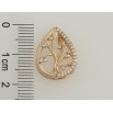 Кулон Xuping Позолота 18K Капелька с веточкой и цирконием для цепочки до 3мм фото №2 Кулон Xuping Позолота 18K Капелька с веточкой и цирконием для цепочки до 3мм фото №2
