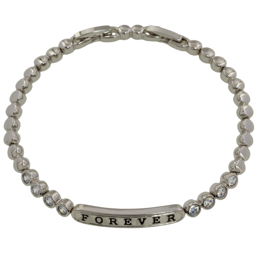 Браслет Xuping Родій «Forever» розмір з доп. замком 17,19см х 4мм фото №1 Браслет Xuping Родій «Forever» розмір з доп. замком 17,19см х 4мм фото №1