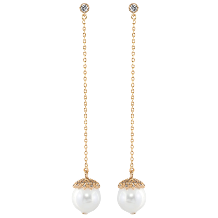 Серьги Xuping Позолота 18K пусеты Жемчужные подвески фото №18 Серьги Xuping Позолота 18K пусеты Жемчужные подвески фото №18