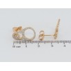 Серьги Xuping Позолота 18K пусеты Открывашки с инкрустацией цирконием фото №2