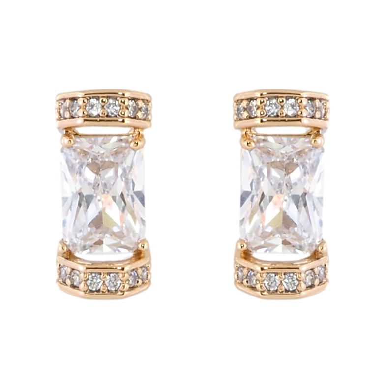 Сережки Xuping Позолота 18K пусети «Фіаніти в оправі з цирконієм» фото №1 Сережки Xuping Позолота 18K пусети «Фіаніти в оправі з цирконієм» фото №1