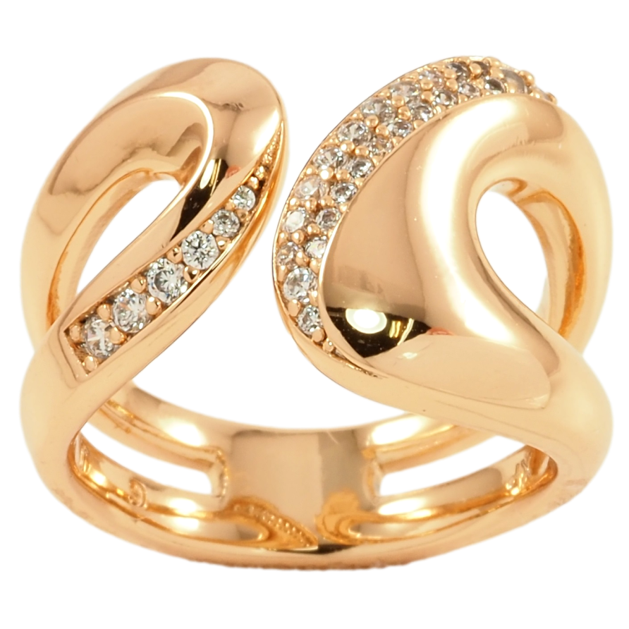Каблучка Xuping Позолота 18K «Декоративний візерунок з цирконієм» фото №1 Каблучка Xuping Позолота 18K «Декоративний візерунок з цирконієм» фото №1