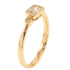 Каблучка Xuping Позолота 18K «Три кристали» фото №2 Каблучка Xuping Позолота 18K «Три кристали» фото №2