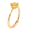 Каблучка Xuping Позолота 18K «Жовтий фіаніт, ø 6мм» фото №2 Каблучка Xuping Позолота 18K «Жовтий фіаніт, ø 6мм» фото №2