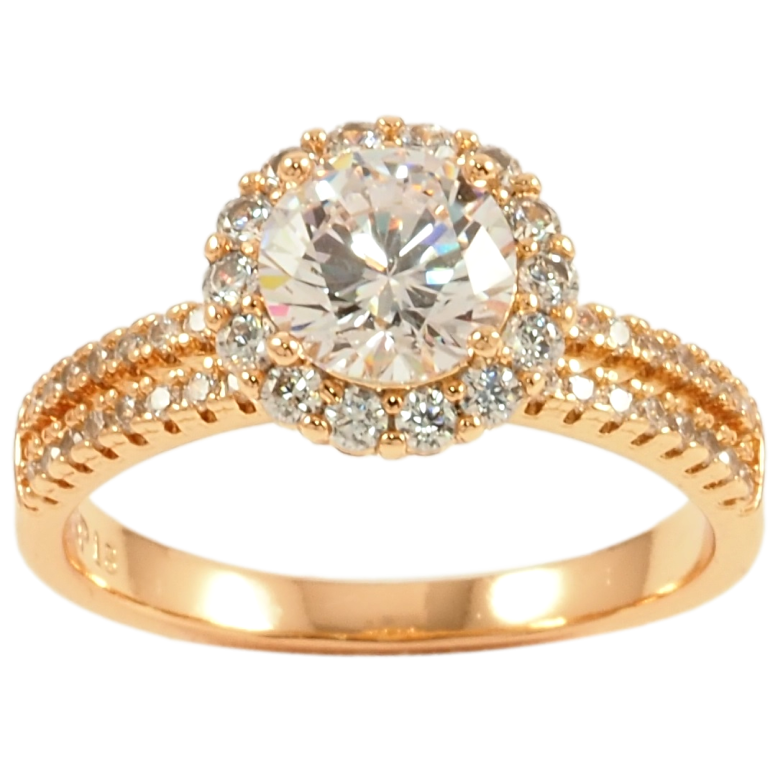 Каблучка Xuping Позолота 18K «Інкрустація цирконієм» фото №5