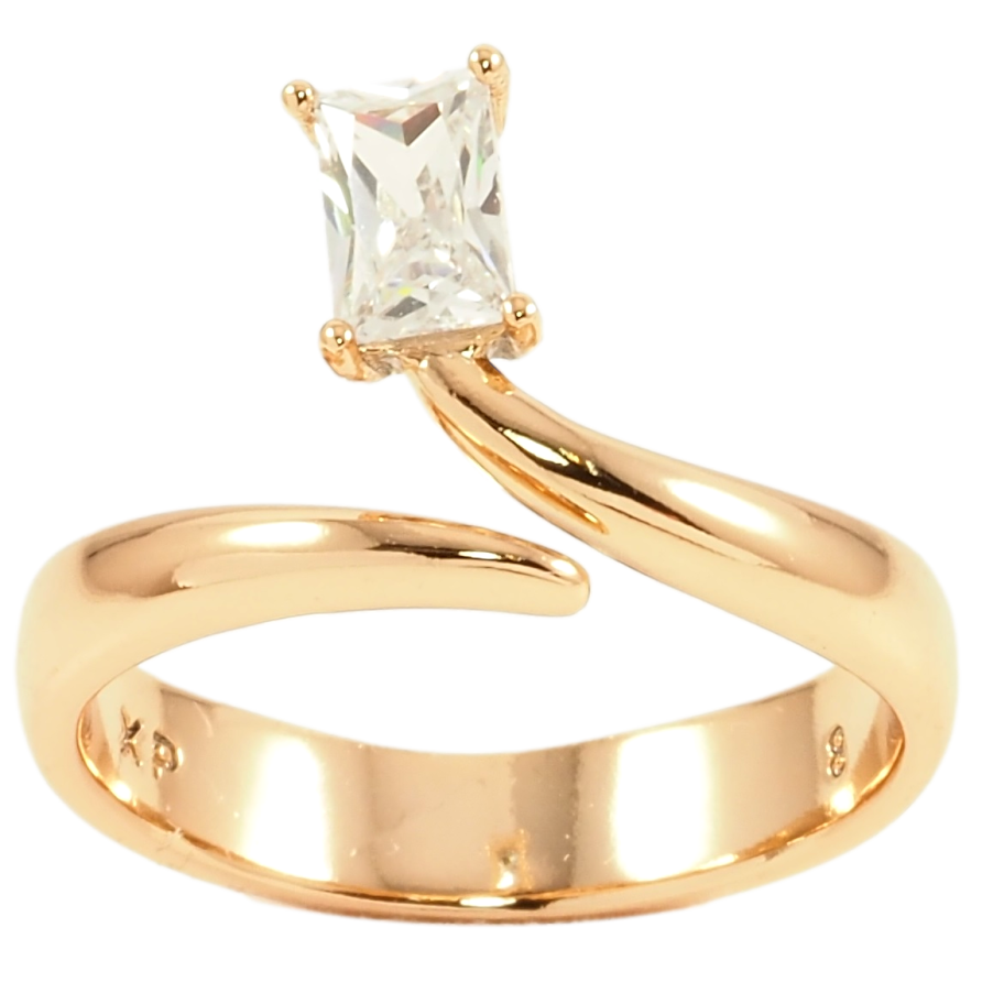 Каблучка Xuping Позолота 18K «Декоративний візерунок з фіанітом» фото №1 Каблучка Xuping Позолота 18K «Декоративний візерунок з фіанітом» фото №1