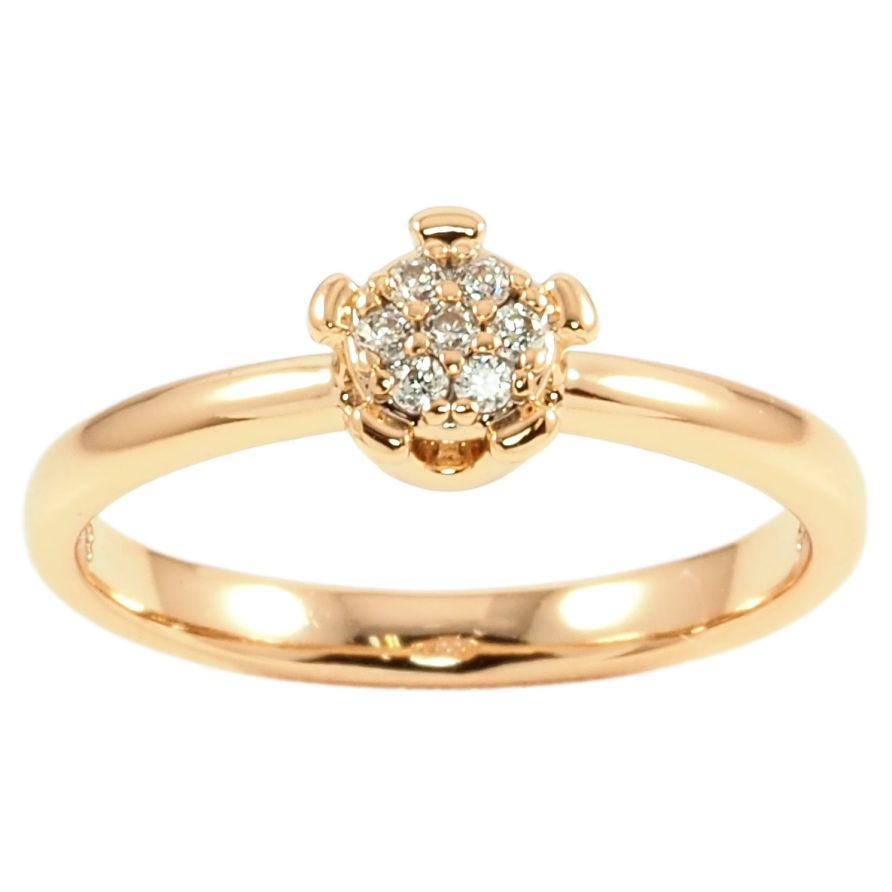 Каблучка Xuping Позолота 18K «Мініатюрна кришталева квіточка» фото №1