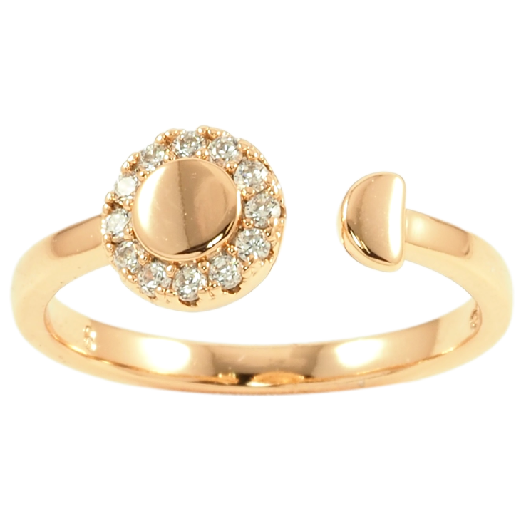 Каблучка Xuping Позолота 18K «Візерунок з цирконієм» фото №9 Каблучка Xuping Позолота 18K «Візерунок з цирконієм» фото №9
