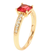 Каблучка Xuping Позолота 18K «Малиновий фіаніт на доріжці цирконію» фото №2