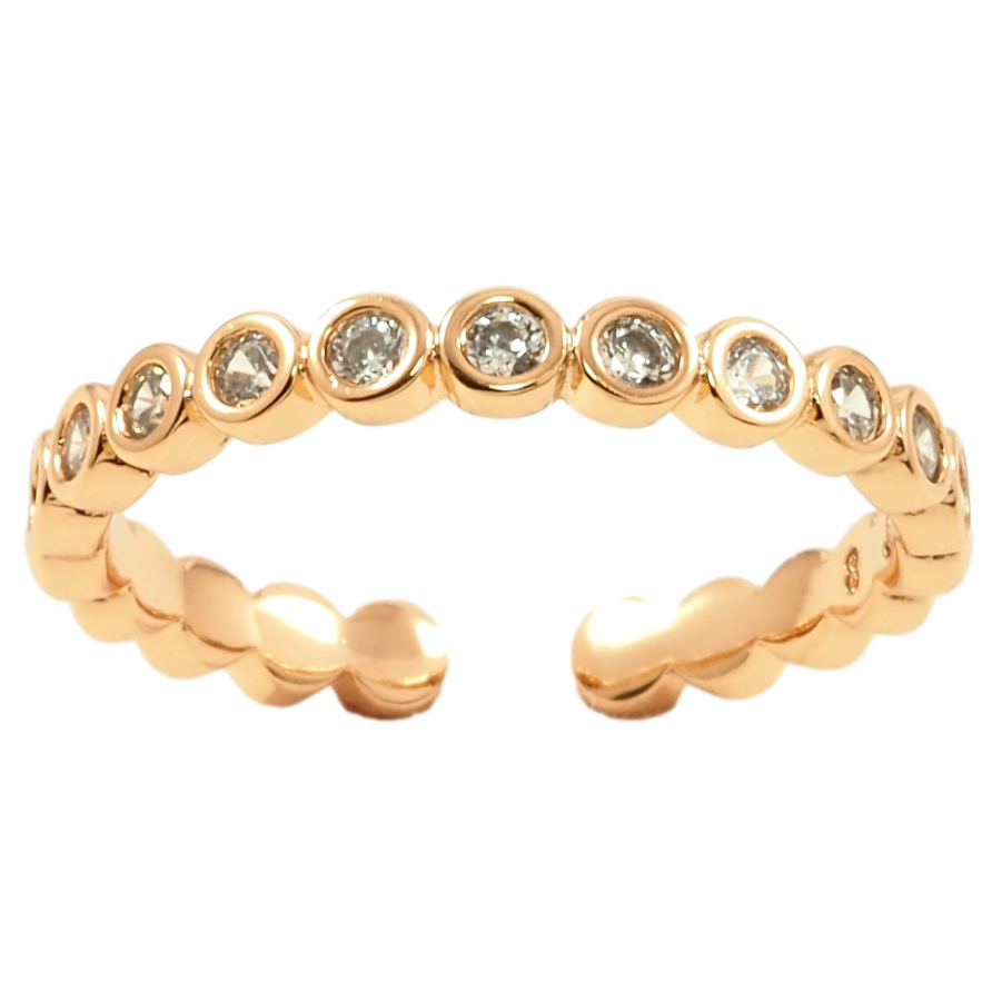 Каблучка Xuping Позолота 18K Доріжка цирконію фото №1 Каблучка Xuping Позолота 18K Доріжка цирконію фото №1