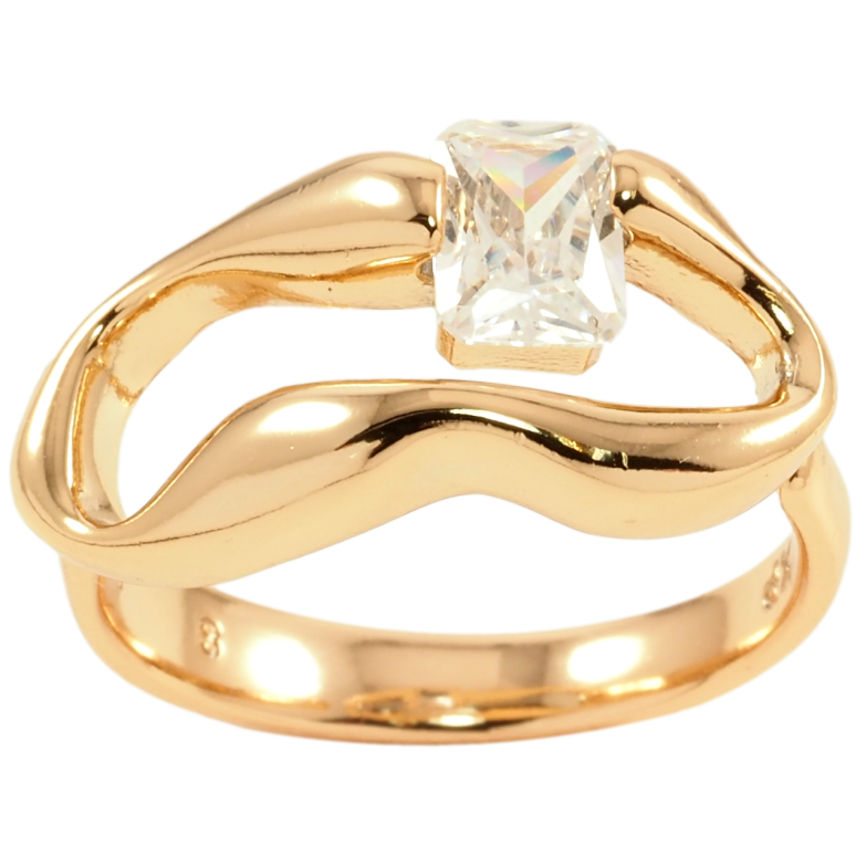 Кольцо Xuping Позолота 18K Декоративный узор с фианитом фото №1 Кольцо Xuping Позолота 18K Декоративный узор с фианитом фото №1