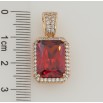 Кулон Xuping Позолота 18K Красный фианит в обрамлении циркония для цепочки до 6мм фото №2 Кулон Xuping Позолота 18K Красный фианит в обрамлении циркония для цепочки до 6мм фото №2