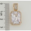 Кулон Xuping Позолота 18K Фіаніт в обрамленні цирконію для ланцюжка до 6мм фото №2 Кулон Xuping Позолота 18K Фіаніт в обрамленні цирконію для ланцюжка до 6мм фото №2