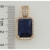 Кулон Xuping Позолота 18K Синий фианит в обрамлении циркония для цепочки до 6мм фото №2 Кулон Xuping Позолота 18K Синий фианит в обрамлении циркония для цепочки до 6мм фото №2