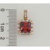 Кулон Xuping Позолота 18K Червоний фіаніт в обрамленні цирконію для ланцюжка до 4мм фото №2 Кулон Xuping Позолота 18K Червоний фіаніт в обрамленні цирконію для ланцюжка до 4мм фото №2
