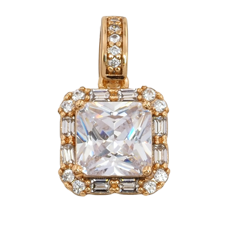 Кулон Xuping Позолота 18K Фіаніт в обрамленні цирконію для ланцюжка до 4мм фото №17 Кулон Xuping Позолота 18K Фіаніт в обрамленні цирконію для ланцюжка до 4мм фото №17