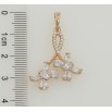 Кулон Xuping Позолота 18K Петелька с бабочками из фианитов для цепочки до 6мм фото №2 Кулон Xuping Позолота 18K Петелька с бабочками из фианитов для цепочки до 6мм фото №2