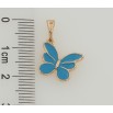 Кулон Xuping Позолота 18K Метелик з блакитною емаллю для ланцюжка до 5мм фото №2 Кулон Xuping Позолота 18K Метелик з блакитною емаллю для ланцюжка до 5мм фото №2