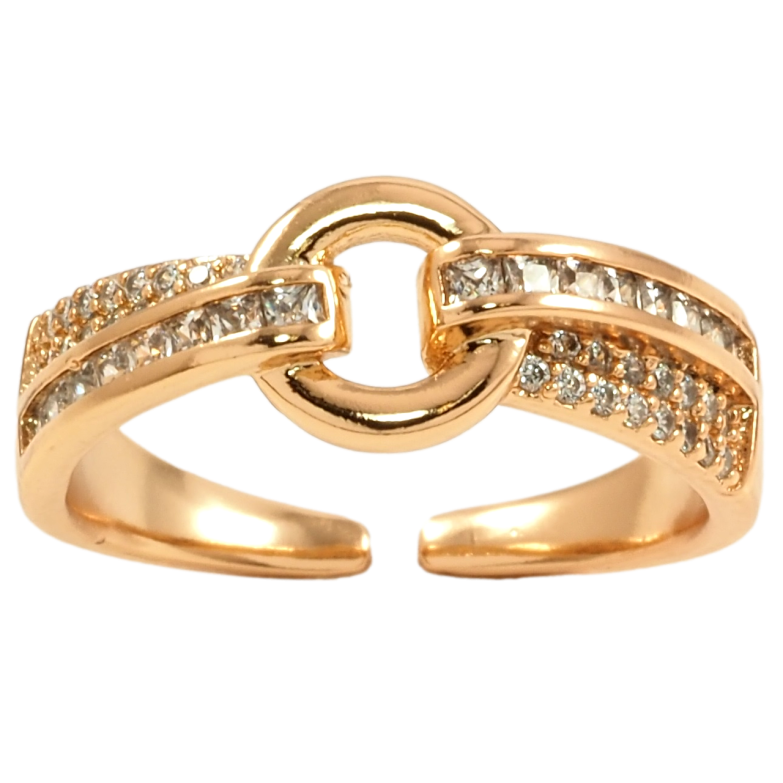 Каблучка Xuping Позолота 18K Колечко з інкрустацією цирконієм фото №4 Каблучка Xuping Позолота 18K Колечко з інкрустацією цирконієм фото №4